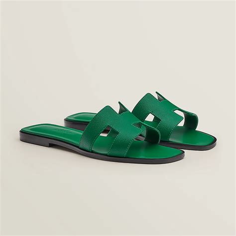 hermes oran sandals green|hermes oran sandals celebrities.